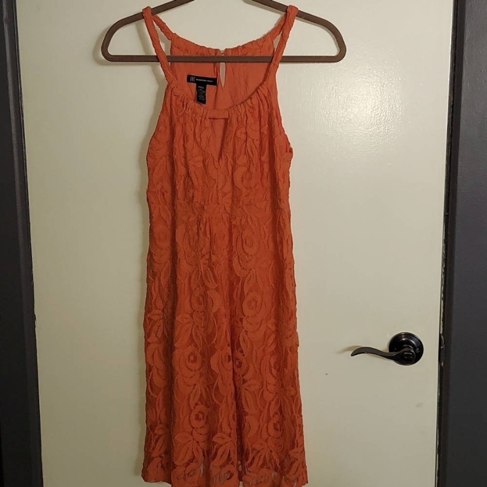 INC lace halter dress